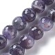 Brins de perles d'améthyste à chevrons naturels G-P428-04B-10mm-2