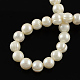 Grado de hebras de perlas de agua dulce cultivadas naturales SPPA006Y-1-2