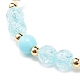 Bracelet extensible en perles d'imitation acrylique avec breloques en alliage d'émail pour femme BJEW-JB08448-8