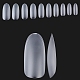 Absプラスチックつや消しシームレスな偽の爪のヒント  練習マニキュアネイルアートツール  透明  18~27x7~13mm  300個/箱 MRMJ-S040-001B-1