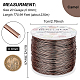 BENECREAT 20 Gauge (0.8mm) Aluminum Wire 770FT (235m) Anodized Jewelry Craft Making Beading Floral Colored Aluminum Craft Wire - Brown AW-BC0001-0.8mm-11-2