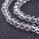 Brins de perles rondelles en verre transparent à facettes X-GLAA-R029-4mm-10A-1