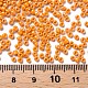 ガラスシードビーズ  不透明な色の光沢の  ラウンド  ダークオレンジ  2mm  穴：1mm  約30000個/ポンド SEED-A012-2mm-130-3