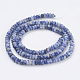 Fili di perle di diaspro macchia blu naturale G-P355-14-2