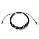 Cube avec bracelets de perles tressées en acrylique croisé BJEW-JB09712-1