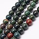 Natural Indian Bloodstone Beads Strands G-G735-33-10mm-1