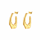 Geometrische Retro-Ohrringe in C-Form aus Edelstahl für den täglichen Gebrauch von Frauen UU2795-1-1