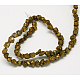 Electroplate Natural Gemstone Citrine Nuggets Beads Strands G-L102-01B-2