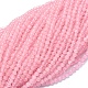 Granos naturales de abalorios de cuarzo rosa G-A177-04-07-1