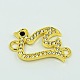 Mixed Color Pigeon Alloy Grade A Rhinestone Links X-RB-E396-01-LF-3