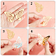 CREATCABIN 12Pcs 6 Styles Acrylic Mirror Butterfly Cupcake Toppers FIND-CN0001-44-6