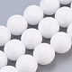 Chapelets de perles de jade blanche naturelle G-K288-14mm-20-1