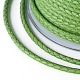 編み紐  革のアクセサリーコード  ジュエリーDIY製版材料  グリーン  3mm  約54.68ヤード（50m）/ロール WL-I003-3mm-A-07-3