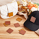 OLYCRAFT 30Pcs 2 Colors Imitation Leather Label Tags Leather Blank Tag 2x2 Inch Square Leather Labels with 4-Hole Blank Imitation Leather Tags for Stamping DIY Labels Jeans Bags Accessories DIY Crafts AJEW-OC0003-99-5