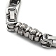 304 bracciale con catena a maglie in acciaio inossidabile per uomo donna BJEW-Z023-19P-2