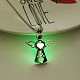 Alloy Angel Cage Pendant Necklace with Luminous Plastic Beads LUMI-PW0001-075P-03-1