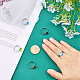 Chgcraft 50 Uds biseles de anillo cabujón redondo plano fornituras de anillo ajustables 304 bandeja de anillo en blanco de acero inoxidable para hacer joyas de anillos diy regalo de cumpleaños de boda DIY-CA0005-54-4