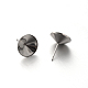 304 Stainless Steel Stud Earring Settings for Pointed Back Xilion Rivoli Rhinestone STAS-E088-16-1