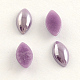 Pearlized Plated Opaque Glass Cabochons PORC-S779-9x18-16-1