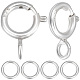 Beebeecraft 20 pz 925 fermagli per anelli a molla in argento sterling STER-BBC0001-48-1