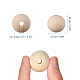 Perles en bois naturel non finies perles artisanales d'espacement pour bijoux de chapelet en macramé bricolage X-WOOD-S651-25mm-LF-2