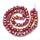 Electroplate Opaque Solid Color Glass Beads Strands EGLA-S174-15A-2