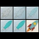 Raketenmuster DIY String Arts Kit Set DIY-F070-04-6