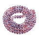Baking Painted Glass Beads Strands DGLA-Q023-8mm-DB69-01-2