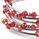 Five Loops Fashion Wrap Bracelets BJEW-JB04595-3