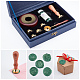 CRASPIRE Wax Seal Kit 5 Pieces Wax Seal Stamp Heads with Universal Wood Handle AJEW-WH0002-63-3