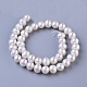 Fili di perle di perle d'acqua dolce coltivate naturali PEAR-E004-20-2