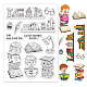 GLOBLELAND World Book Day Theme Clear Stamps Books Bookshelf Silicone Clear Stamp Seals for Cards Making DIY Scrapbooking Photo Journal Album Decor Craft DIY-WH0167-56-612-1