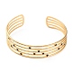 304 Stainless Steel Multi Line Cuff Bangle with Enamel BJEW-F457-30G-1