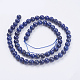 Lapislázuli natural (pegamento de color relleno) cordones de perlas G-K269-02-6mm-2