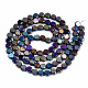 Chapelets de perles en verre opaque de couleur unie EGLA-T020-07-2