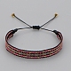 Nylon ajustable pulseras de abalorios trenzado del cordón BJEW-Z013-39-2