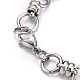 304 Stainless Steel Link Chain Bracelets BJEW-Z011-10P-2