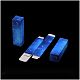 長方形の口紅紙包装箱  リップサンプルリップグロス梱包箱  ブルー  8.65x2.6x2.55cm CON-WH0070-01D-1