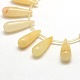 Teardrop Natural Yellow Aventurine Beads Strands G-P063-131C-3