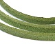 環境に優しいフェイクスエードコード  グリッターパウダー付き  黄緑  3x1.4mm  約5.46ヤード（5m）/ロール X-LW-Q013-3mm-1008-4