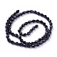 Brins de perles en verre à facettes noires X-GLAA-E010-5x7mm-17-2