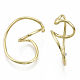 Brass Cuff Earrings EJEW-S201-195-NF-3
