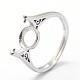Verstellbare 925 Sterling Silber Ring Komponenten STER-I016-006P-4
