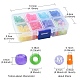 184 perline di plastica trasparente in 8 colori KY-YW0001-52-3