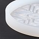 Moules en silicone de tapis de tasse de motif de flocon de neige de noël bricolage DIY-E055-17-5