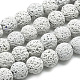Chapelets de perles de lave naturelle X-G-S255-6mm-01-1