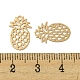 Brass Etched Metal Embellishments Pendants KKC-D001-05KCG-3