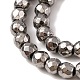 Гальванизировать немагнитных синтетический гематит бисер пряди G-J169B-3mm-07-3