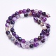 Natural Striped Agate/Banded Agate Beads Strands G-P364-02-6mm-2