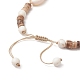 Браслеты из синтетической бирюзы и ракушек BJEW-JB11510-02-4